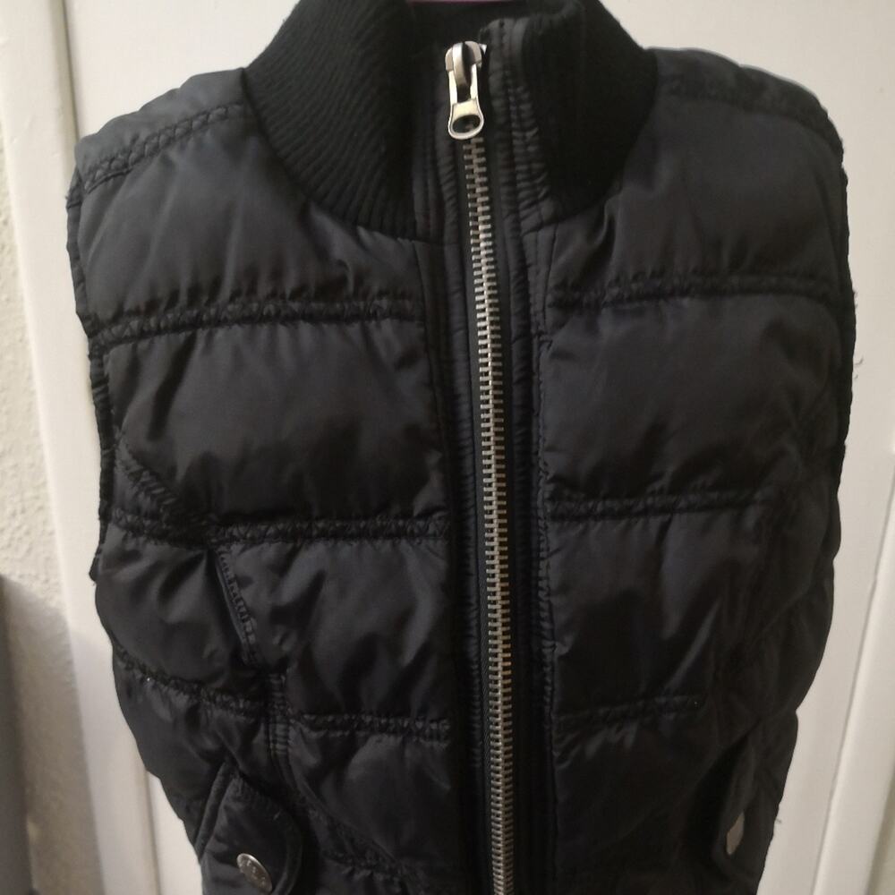 BB Dakota Sleeveless Black Bubble Puffer Vest M Biker Cozycore Streetwear Urban